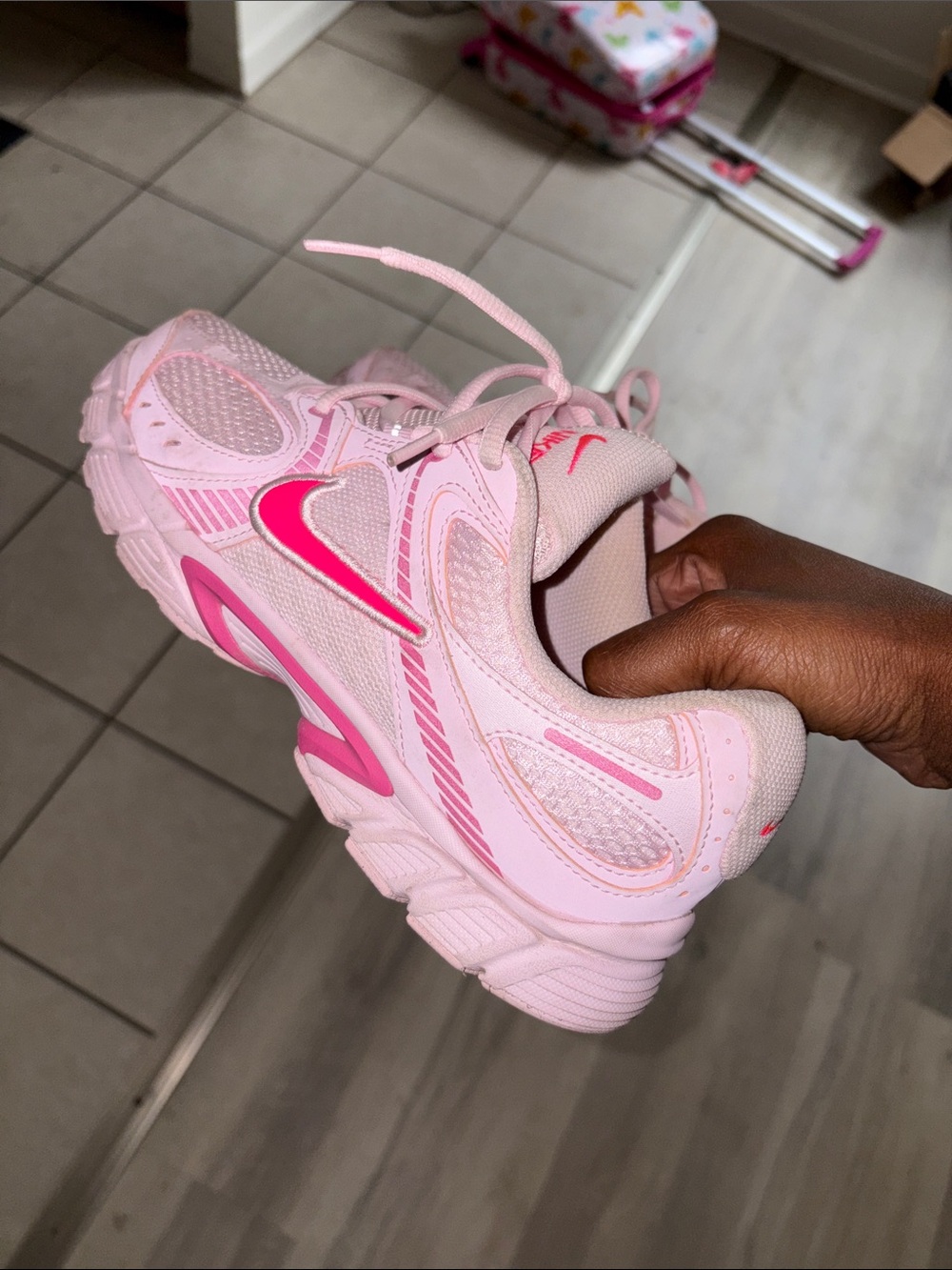 Nike Women’s Light Pink and Hot Pink Athletic Sneakers